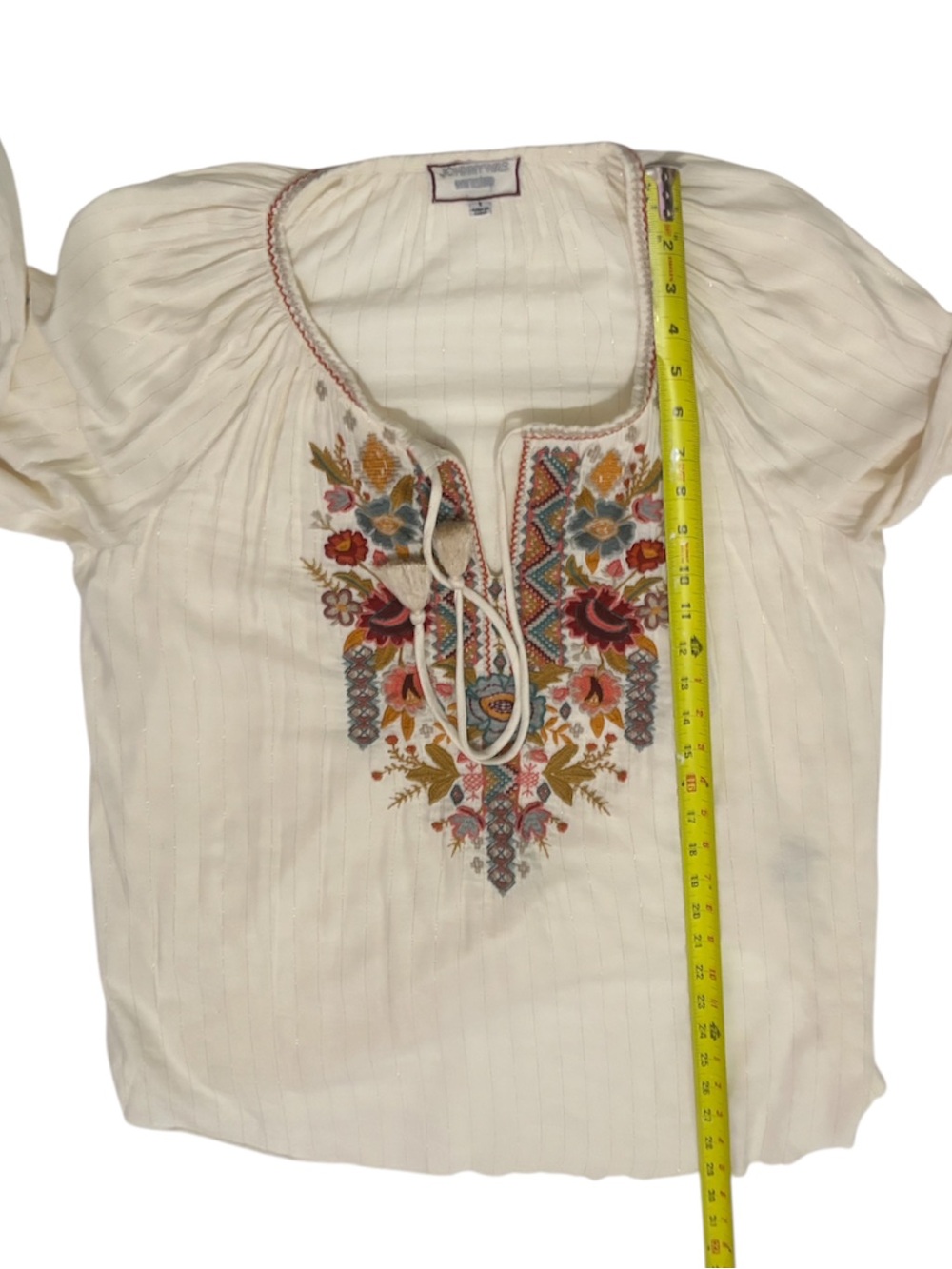JOHNNY WAS Women’s Embroidered Peasant Blouse - Picture 12 of 13